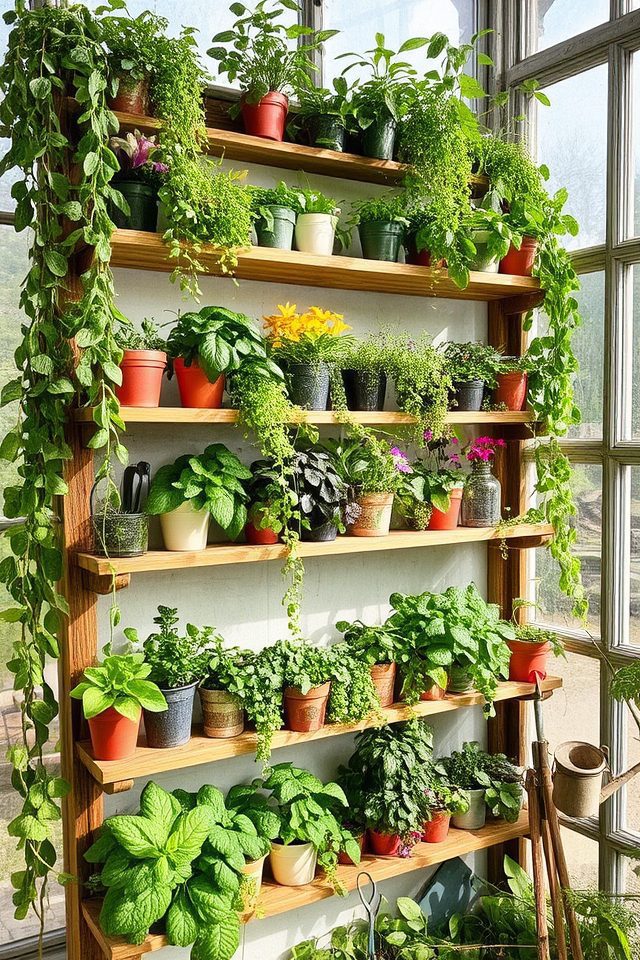 indoor vertical plant display