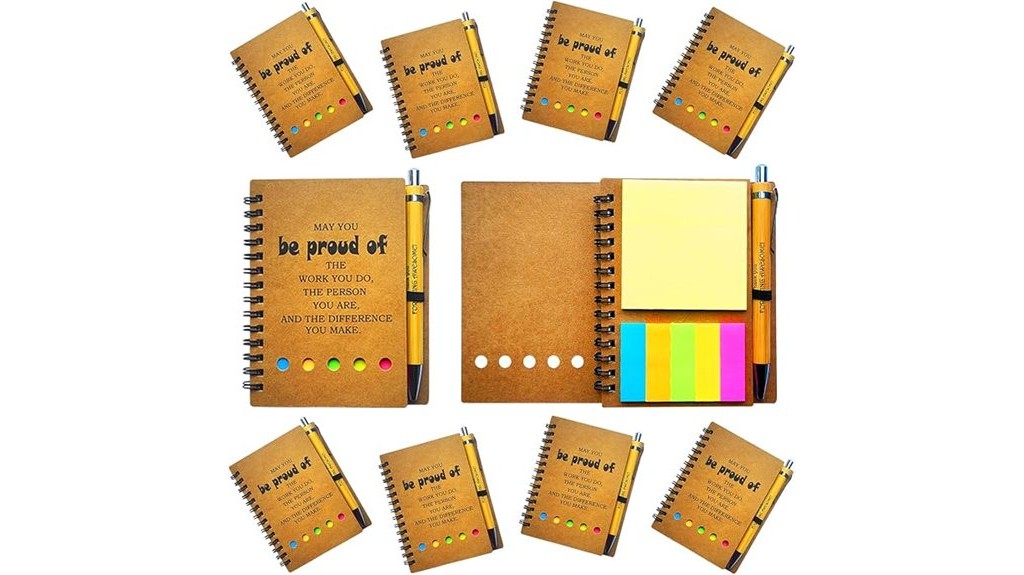 inspirational notebook with pen