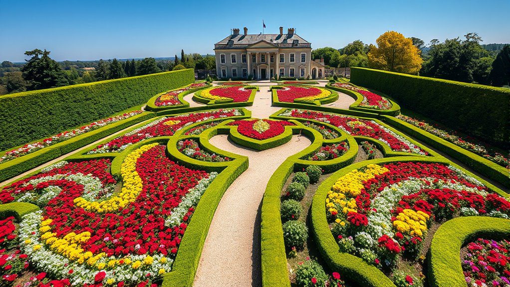 intricate geometric garden designs