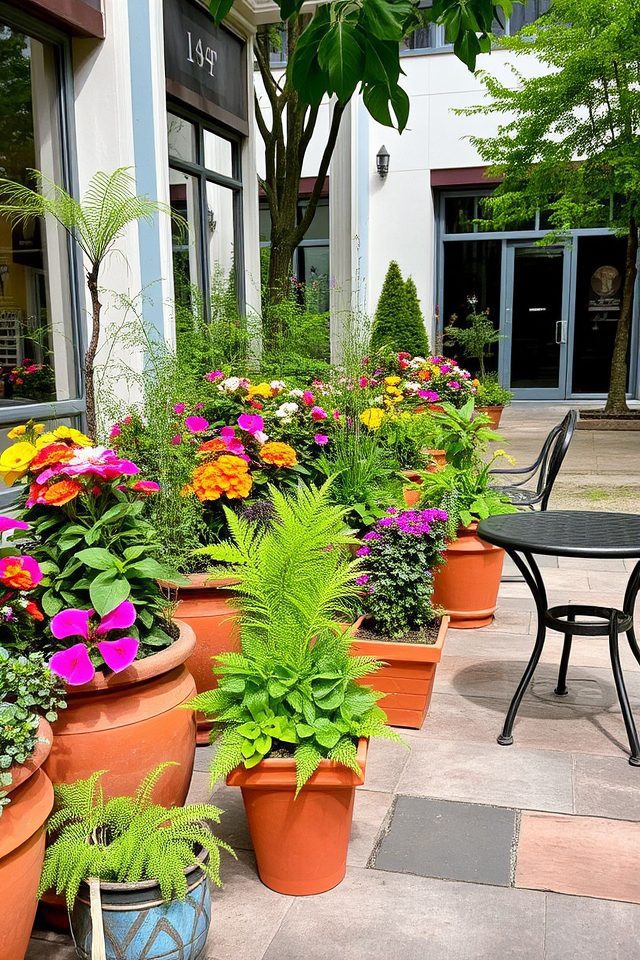 inviting urban container gardens