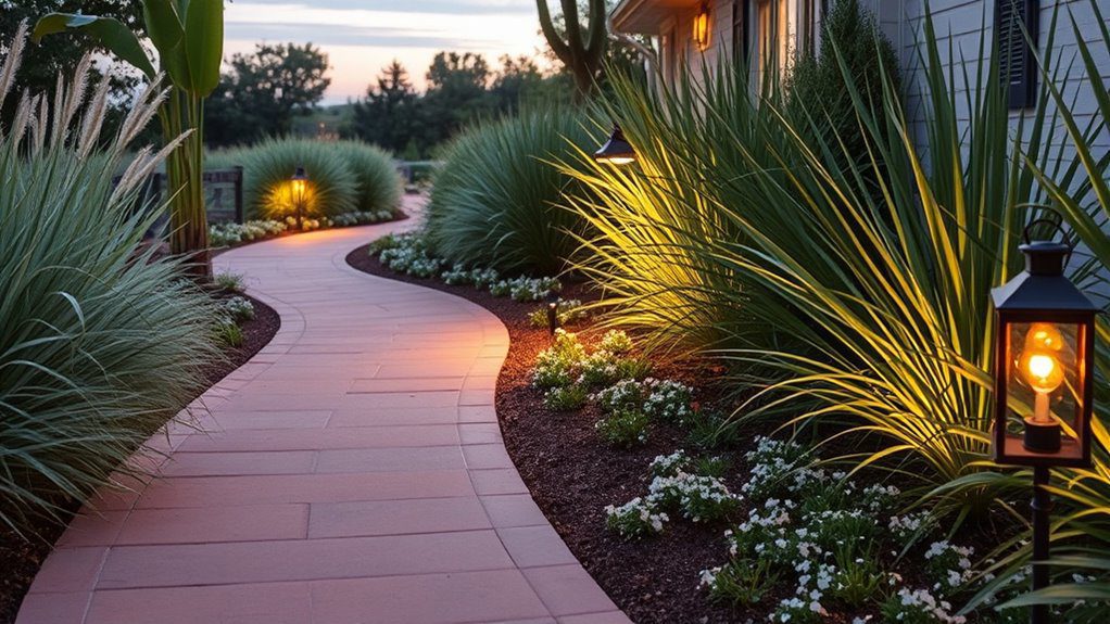 inviting walkways with lighting