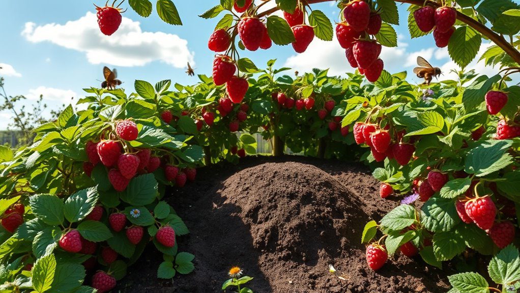 keyhole garden for raspberries