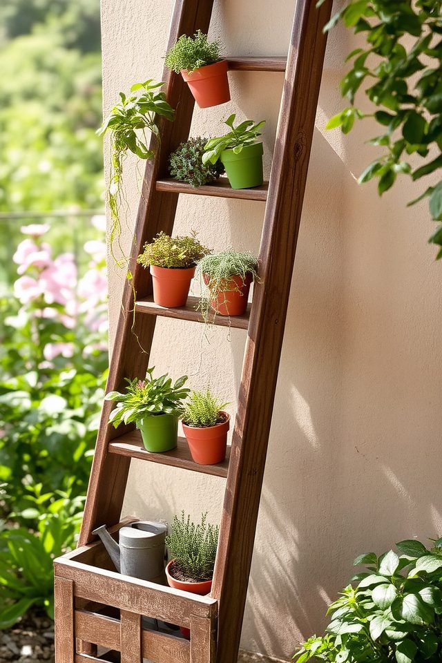 ladder plant shelf display