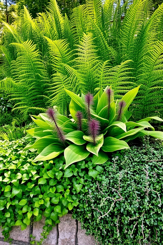 layered plant arrangements visually enhance