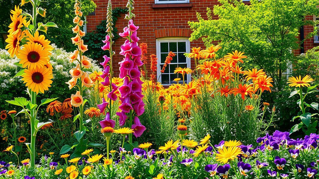 layered planting for contrast