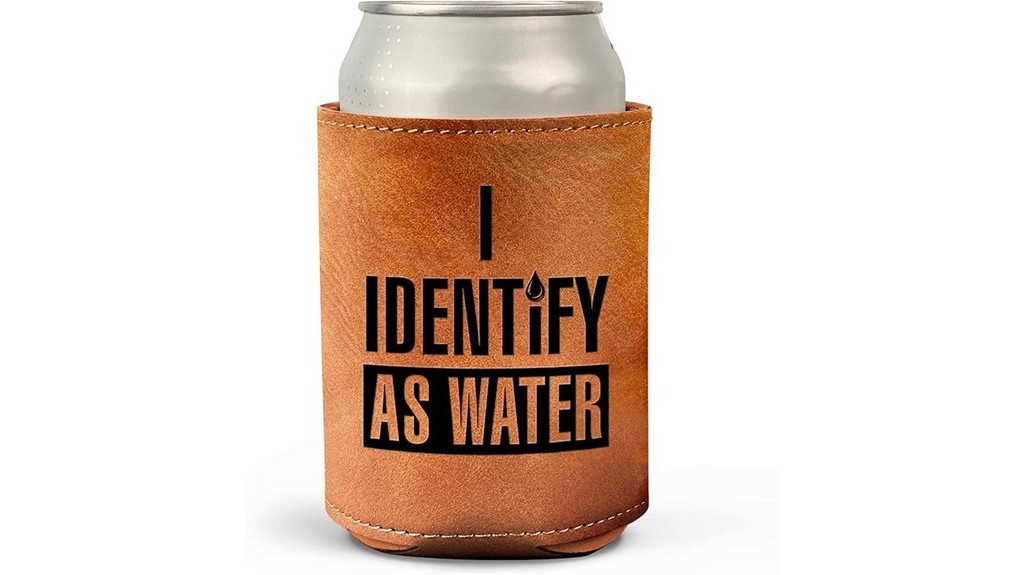 leather can cooler gift