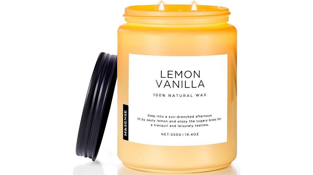 lemon vanilla scented candles