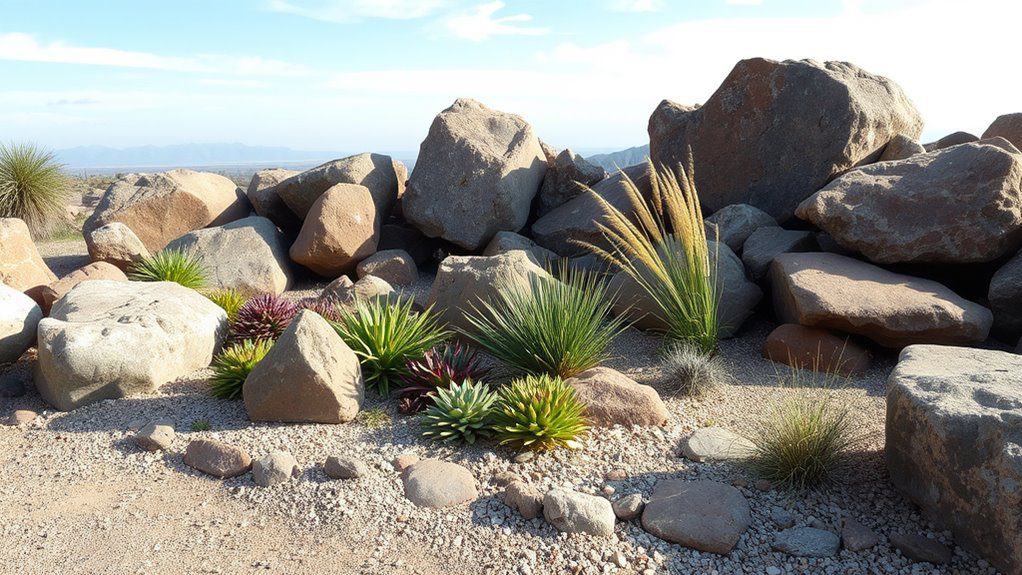 low maintenance rock garden