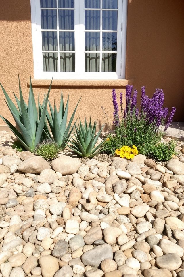 low maintenance rock planting