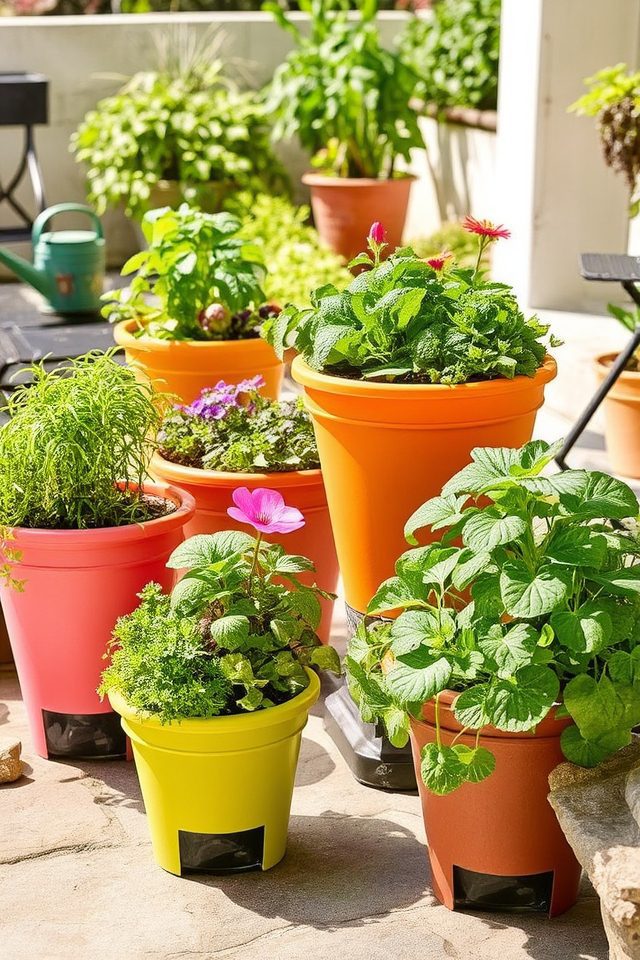 low maintenance self watering planters