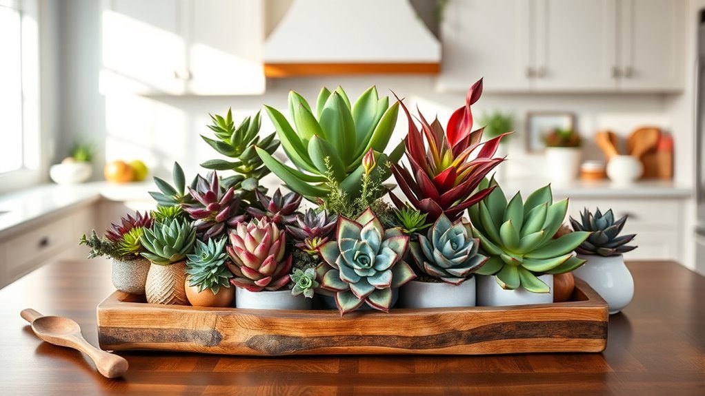 low maintenance succulent arrangement