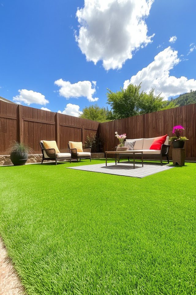 low maintenance summer lawn