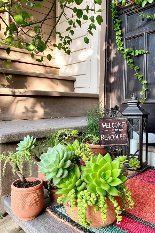low maintenance vibrant entrance decor