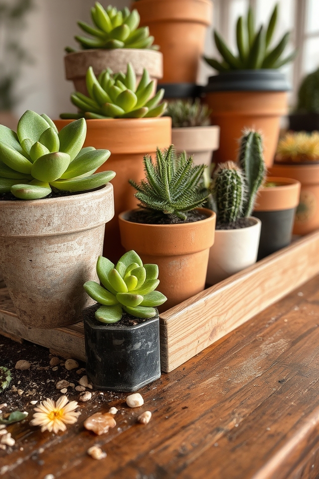 low maintenance vibrant succulent displays