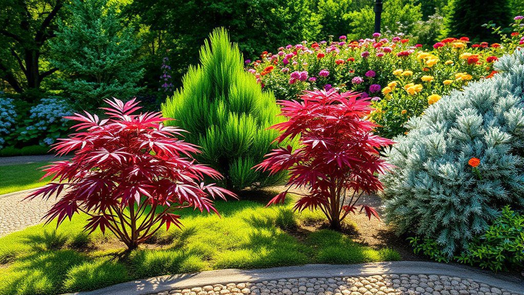 low trees for ground cover