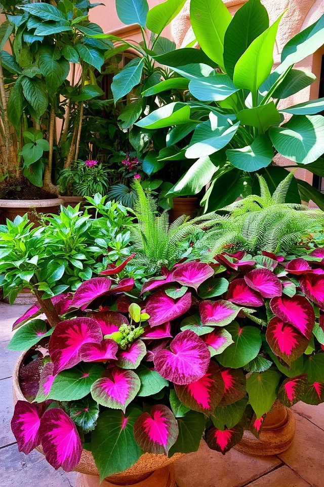 lush courtyard foliage design