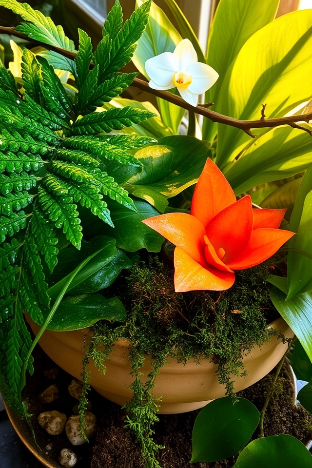 lush exotic tropical displays