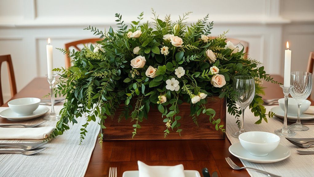 lush green centerpiece arrangements