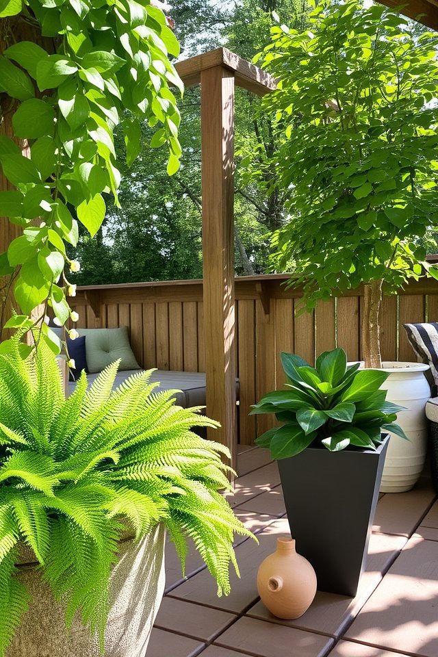 lush shade through greenery