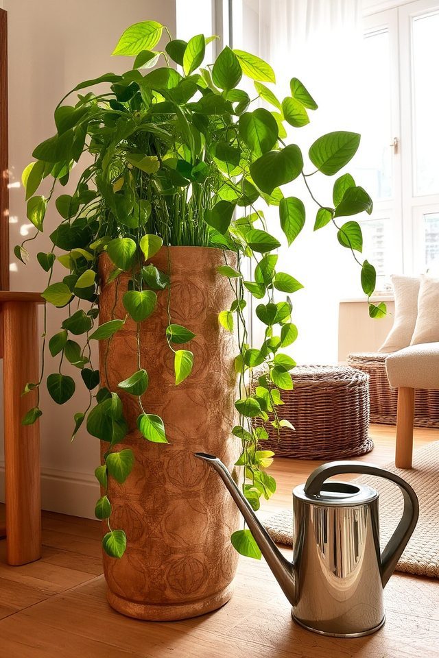 lush trailing air purifier plant