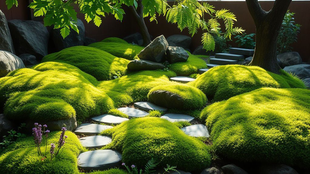 lush tranquil moss garden
