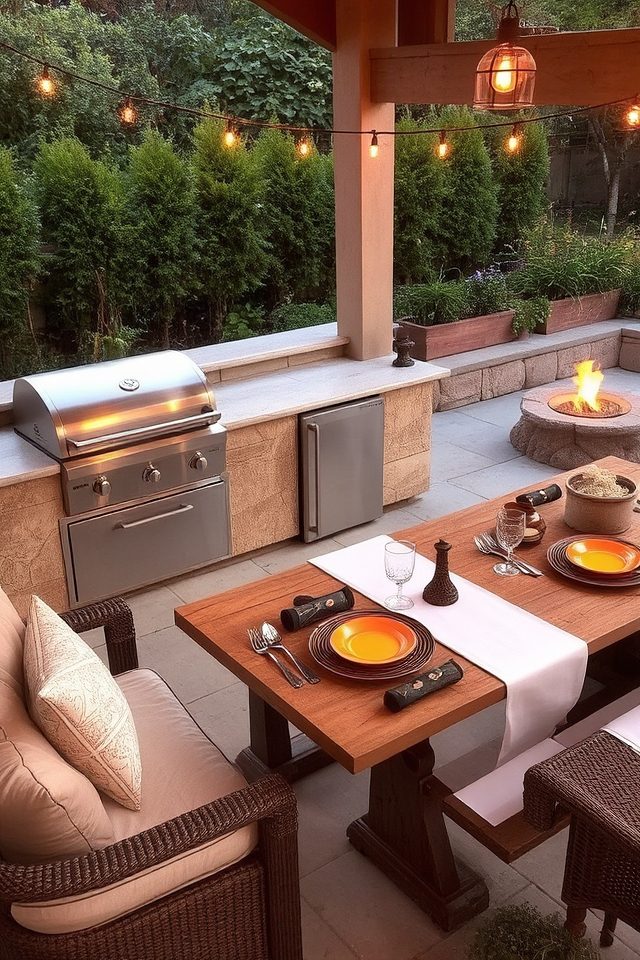 luxurious outdoor cooking retreat