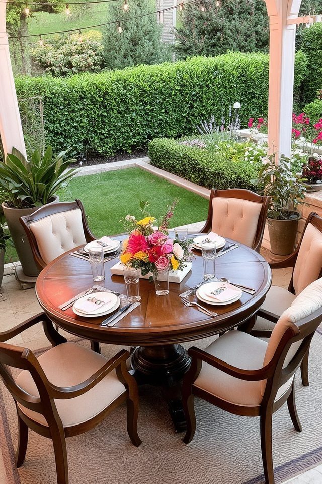 luxurious outdoor dining style
