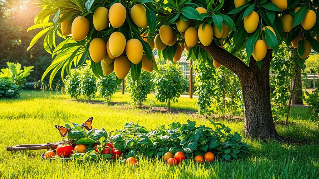 mango trees enhance vegetable gardens