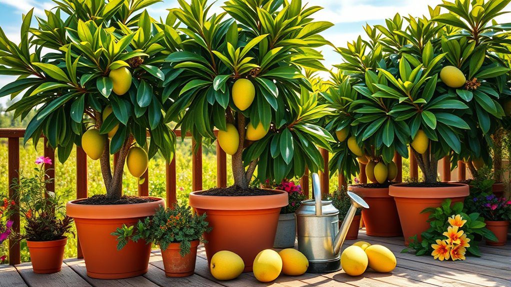 mango trees in pots
