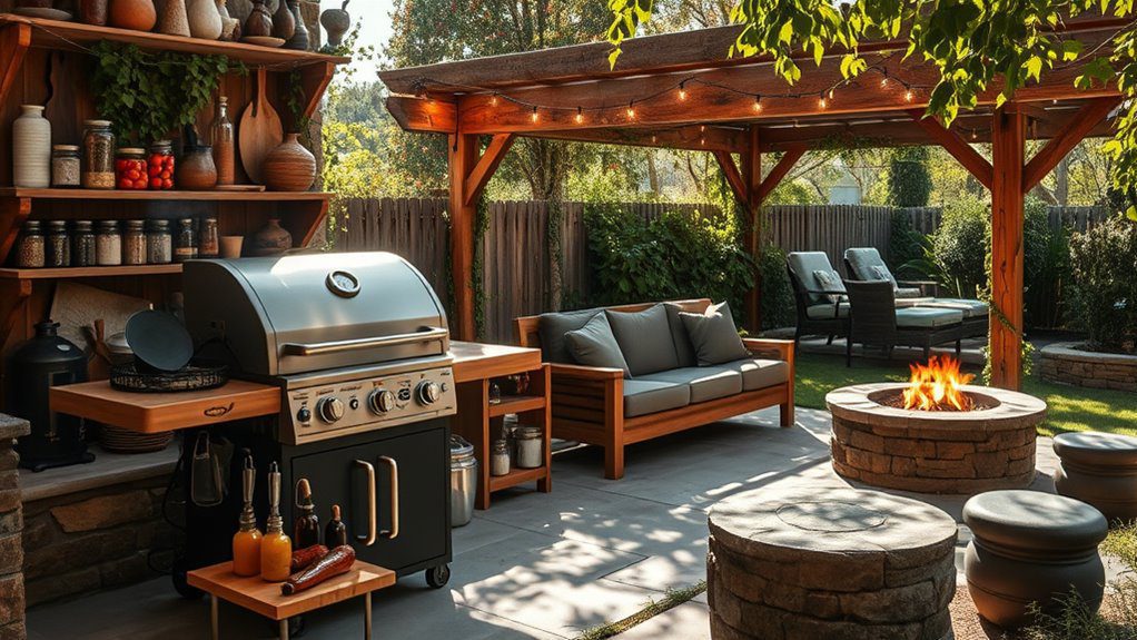 manly barbecue cooking space