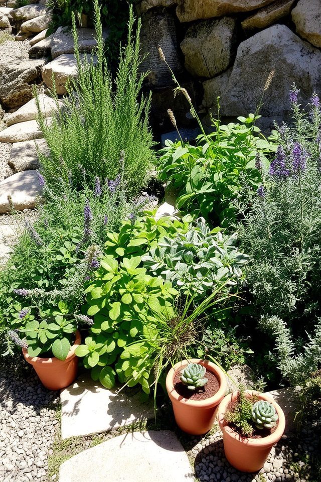 mediterranean herb garden creation