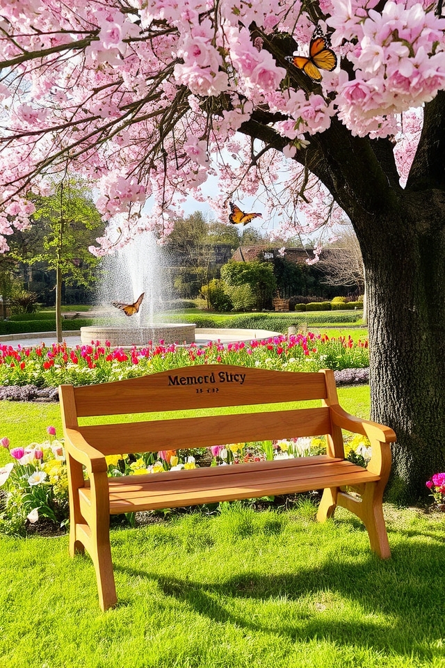 memorial bench for reflection