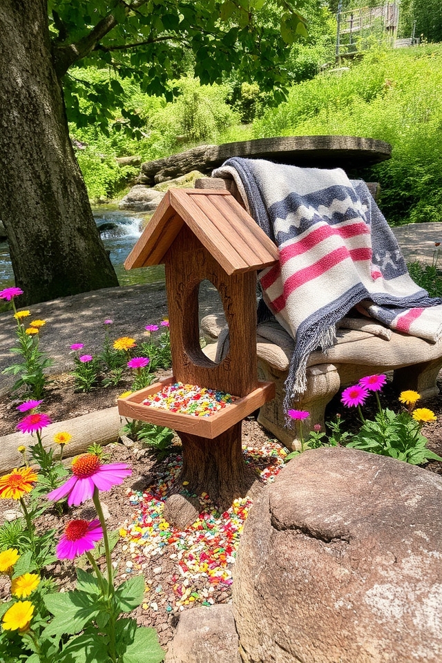 memorial garden bird feeder