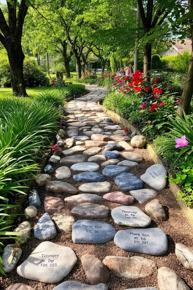 memorial garden pathway stones