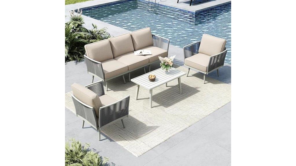 metal patio furniture set