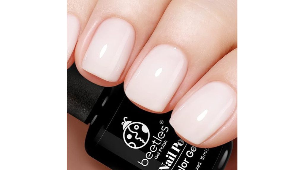 milky white gel polish