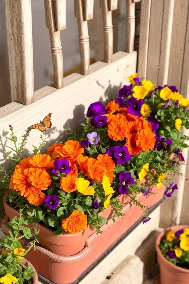 miniature balcony flower garden