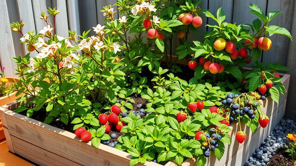miniature orchard in trough