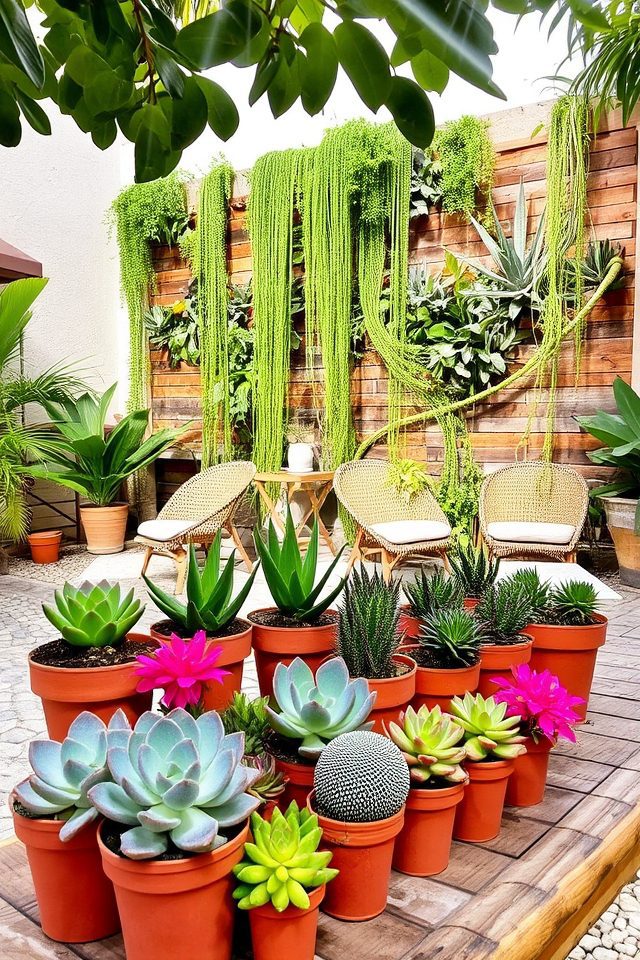 minimal upkeep succulent arrangements