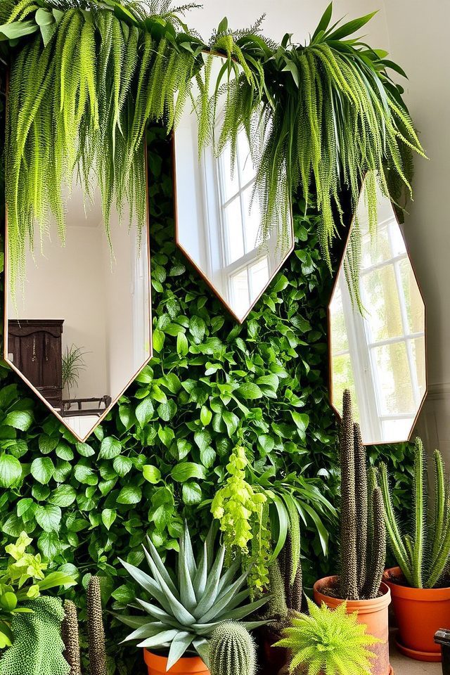 mirrors enhancing natural serenity