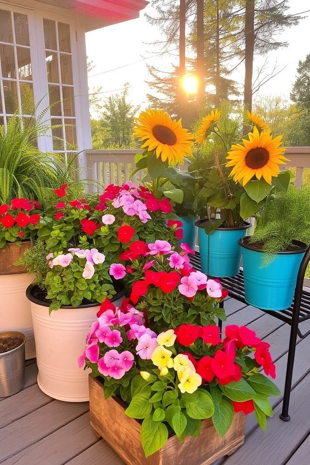 mixing plants for visual appeal