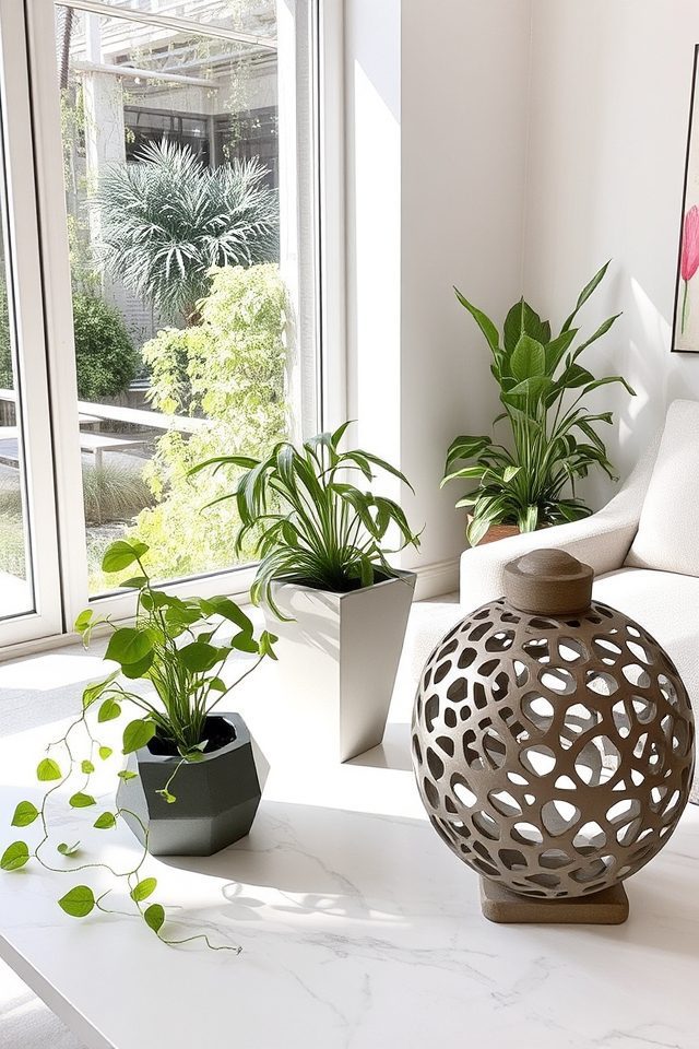 modern geometric flower pots