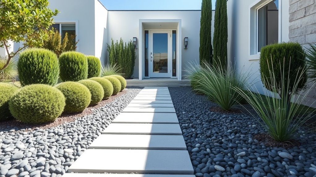 modern minimalist bush landscaping