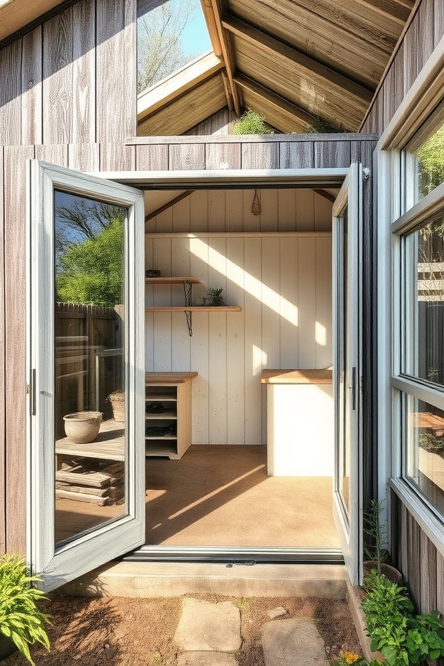 modular vertical space saving barns