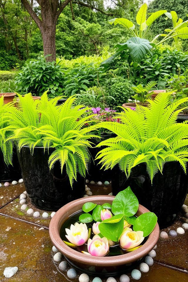 moisture loving container gardens