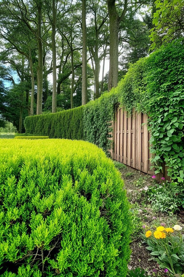 natural barriers for gardens