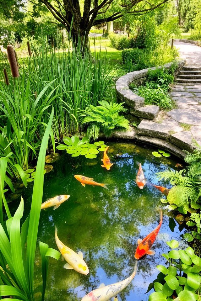 natural koi pond ecosystem