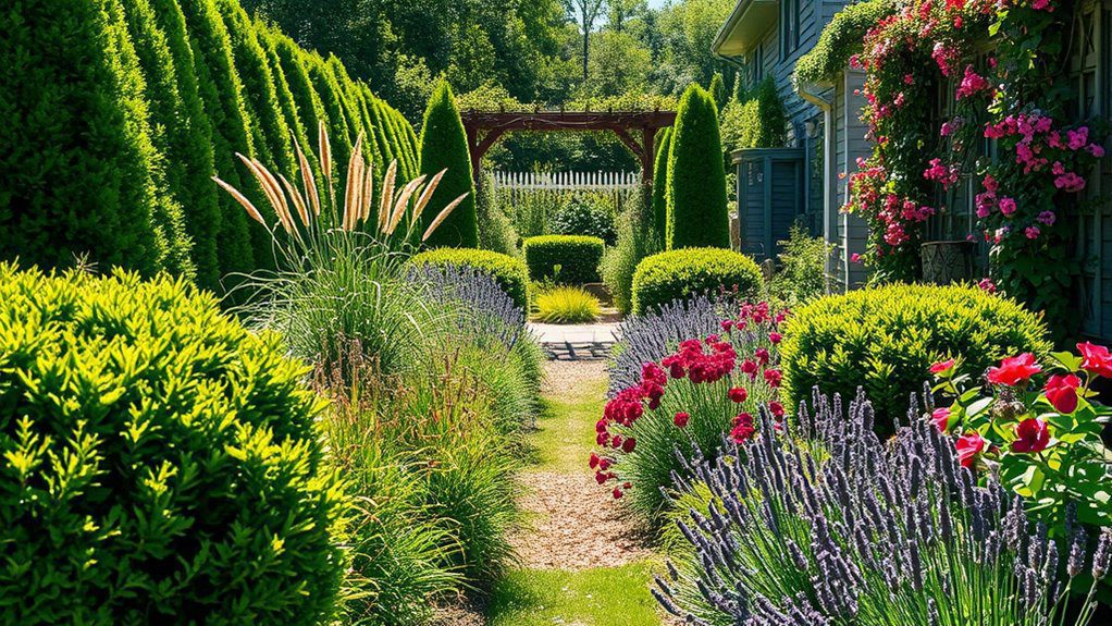 natural privacy plant borders