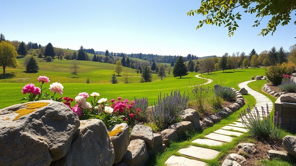 natural rock landscape borders