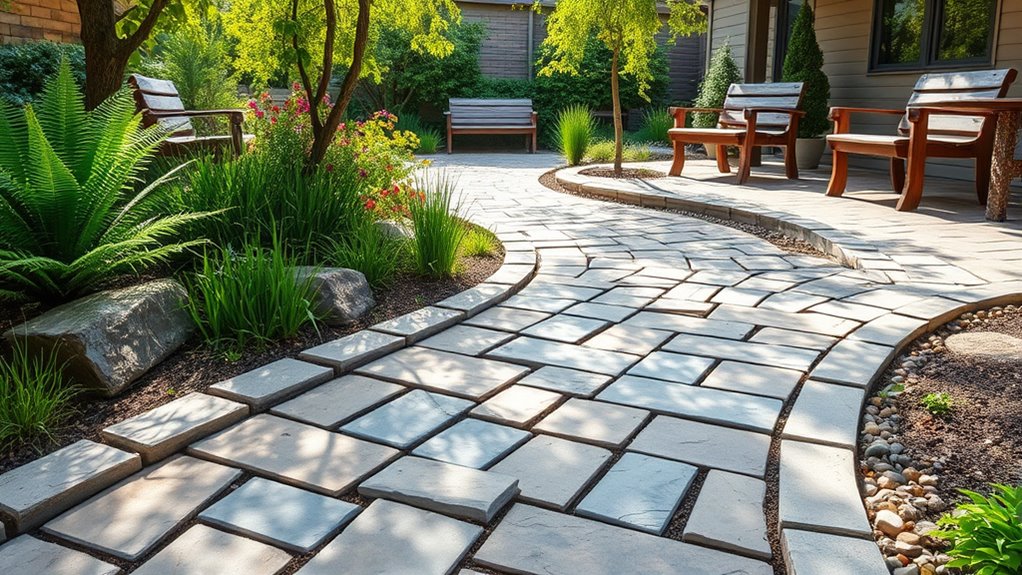natural stone courtyard pathways